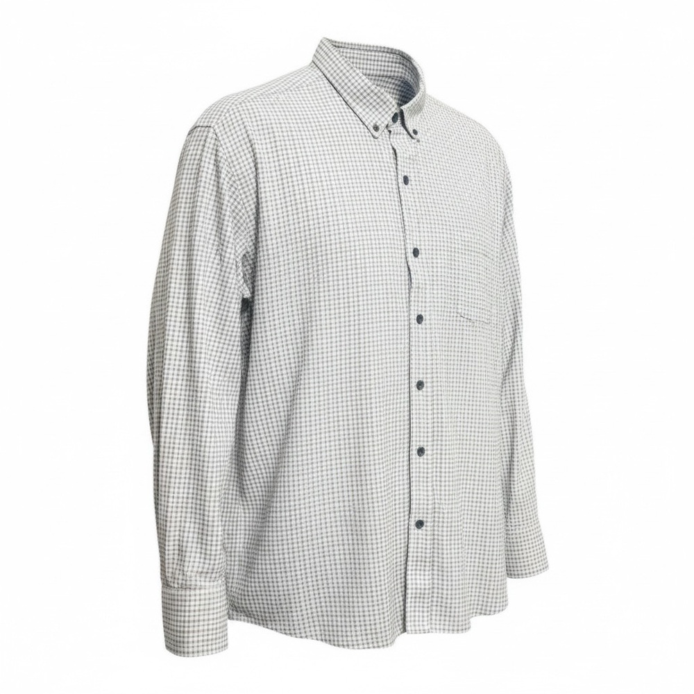WRK The Reworked Shirt Button Down Men's XXL White Plaid Slim Fit